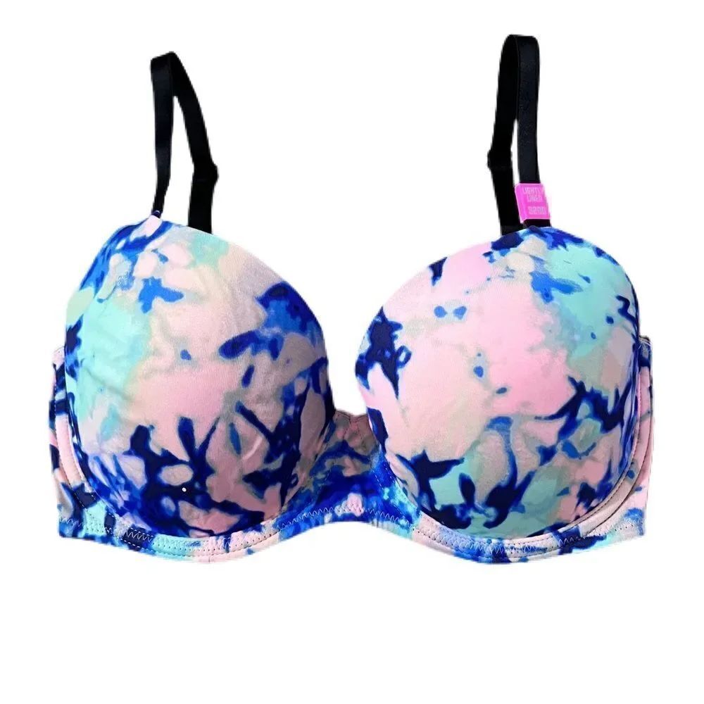 Victoria’s Secret Pink Wear Everywhere Lightly Lined Bra Multicolor 32DD